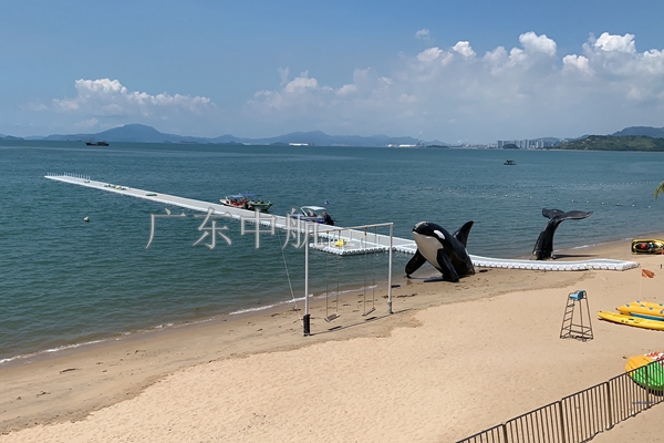 水上浮桥 海上浮桥 沙滩浮桥 浮桥码头