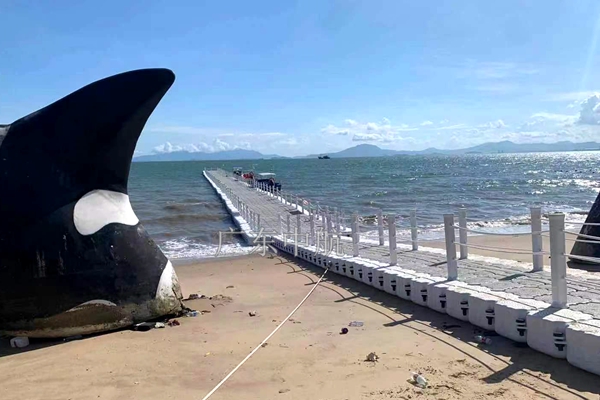 水上浮桥 海上浮桥 沙滩浮桥 浮桥码头
